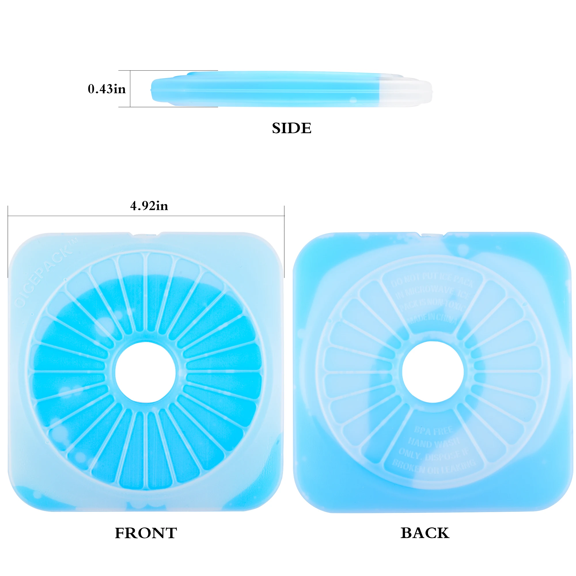 Free  Shipping Cost to US Address and The Best Price 4 Sets of Ice Pack  Freezer Packs for Lunch or Cooler Bag