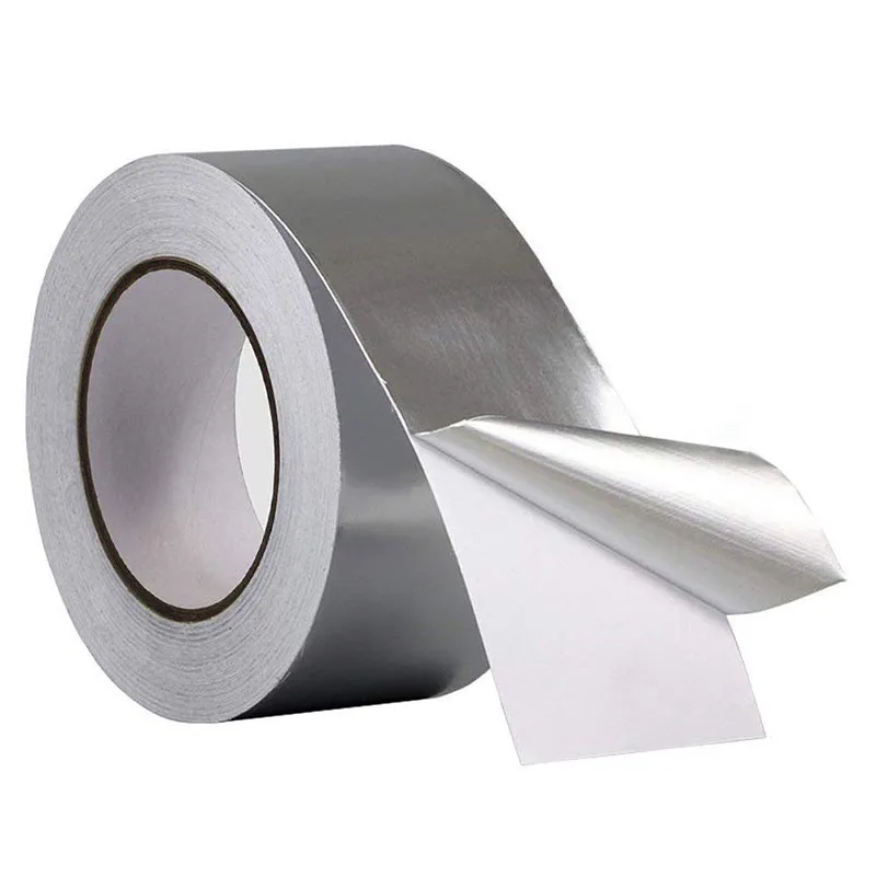 HVAC Alu hot-melt glue Manufacturer white Paper Liner Heat Resistance Self Adhesive Aluminum Foil Tape