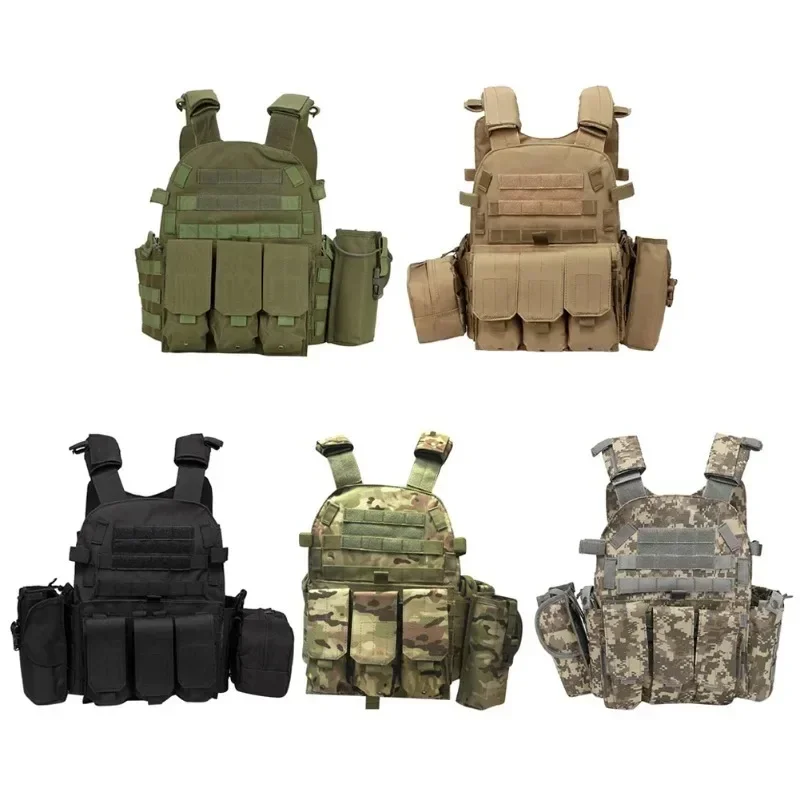 Nylon Tactical Vest Hunting Carrier Airsoft Accessories Combat MOLLE Camo Vest Outdoor CS Hunting