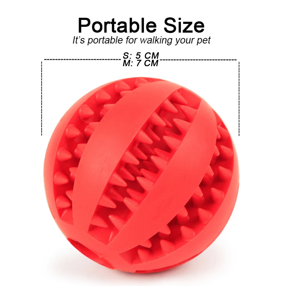 Wholesaler Durable Natural Rubber  Dental Care Teeth Cleaning Pet Chew Ball Rubber Dog Toy