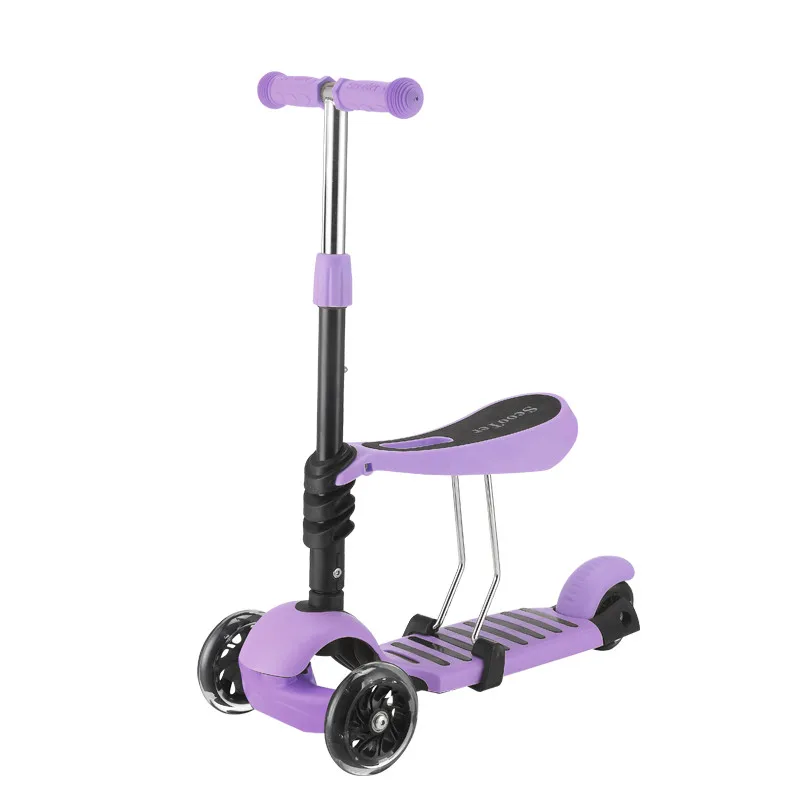 Best selling Mini Kid Scooter Two 120*20mm PU Big Wheel with led Kid Scooter