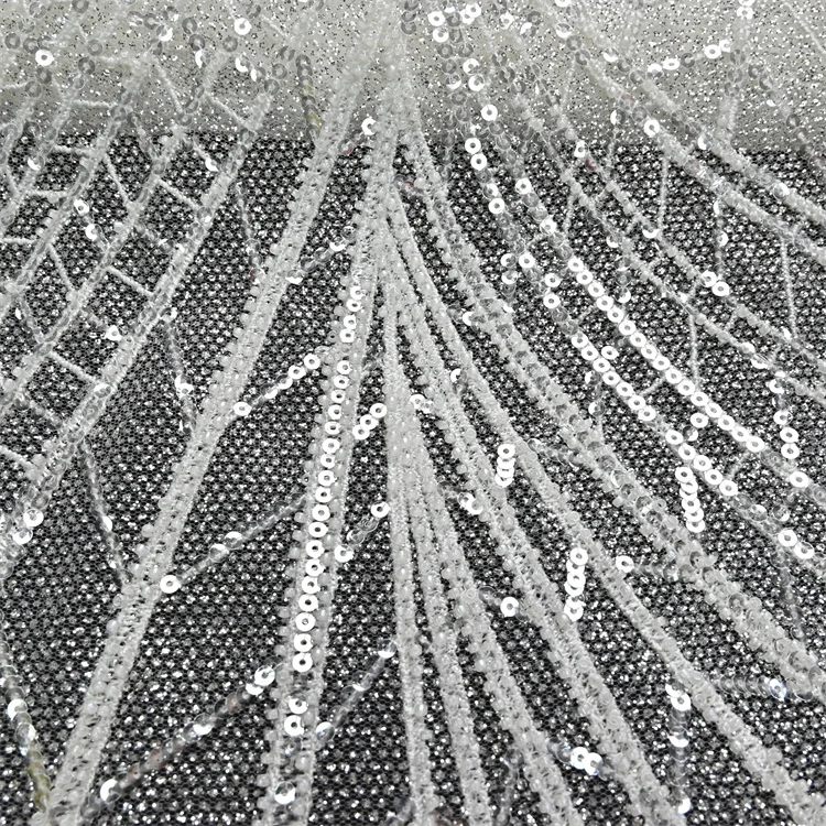 Оригинальный цвет, сексуальный элегантный дизайн, вышивка из бисера, тюль, роскошное свадебное платье с блестками, кружевная сетчатая ткань для свадьбы