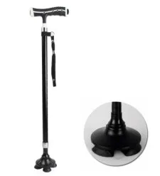 High-quality outdoor LED aluminum alloy crutches multi functional cane walking stick for old people