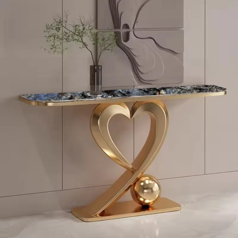 On Sale Durable Golden Console Table Affordable Entryway  Desk Stylish Side Table for Living Room with Multiple Design Options