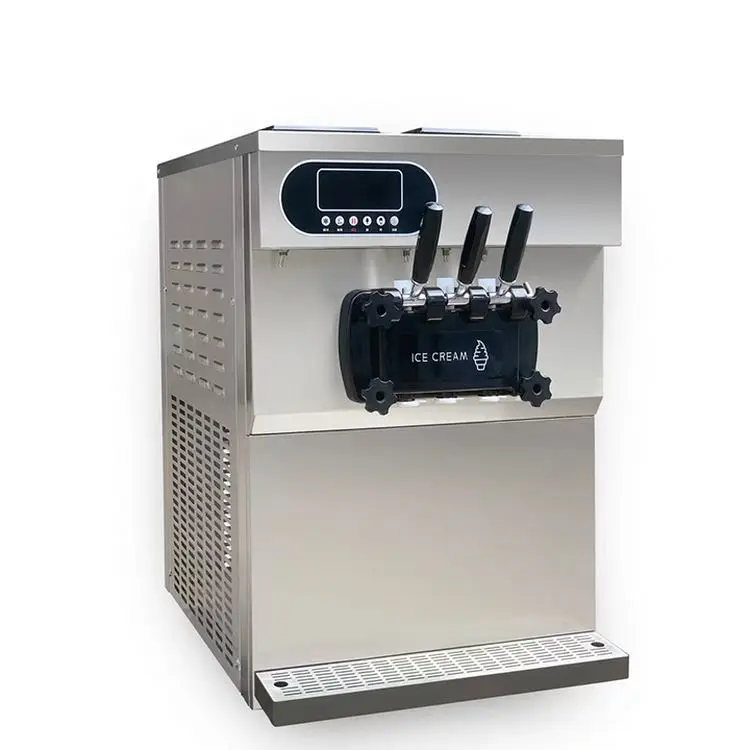 Electric Or Solar Ice Cream Cart Soft Machine 40 Liters Cilindro De Evaporacin Pancake Circular Nozzle Reducer Gearbox House