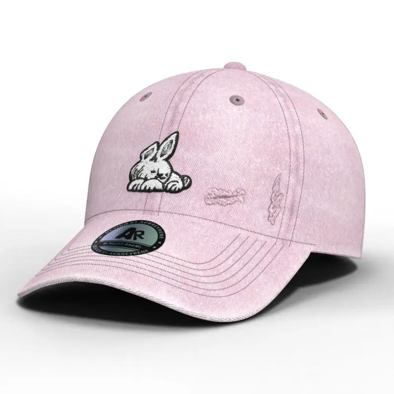 Оптовая продажа 6 панелей взрослая потертая хлопковая бейсболка с вышивкой на заказ мультяшными животными шапка