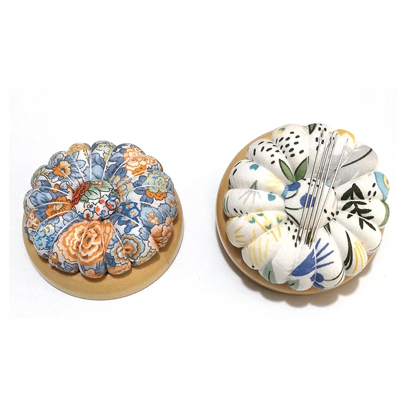 
Free shipping pumpkin Pin Cushion Wooden base needle sucker magnet Sewing Accessory Belt magnetic E450 