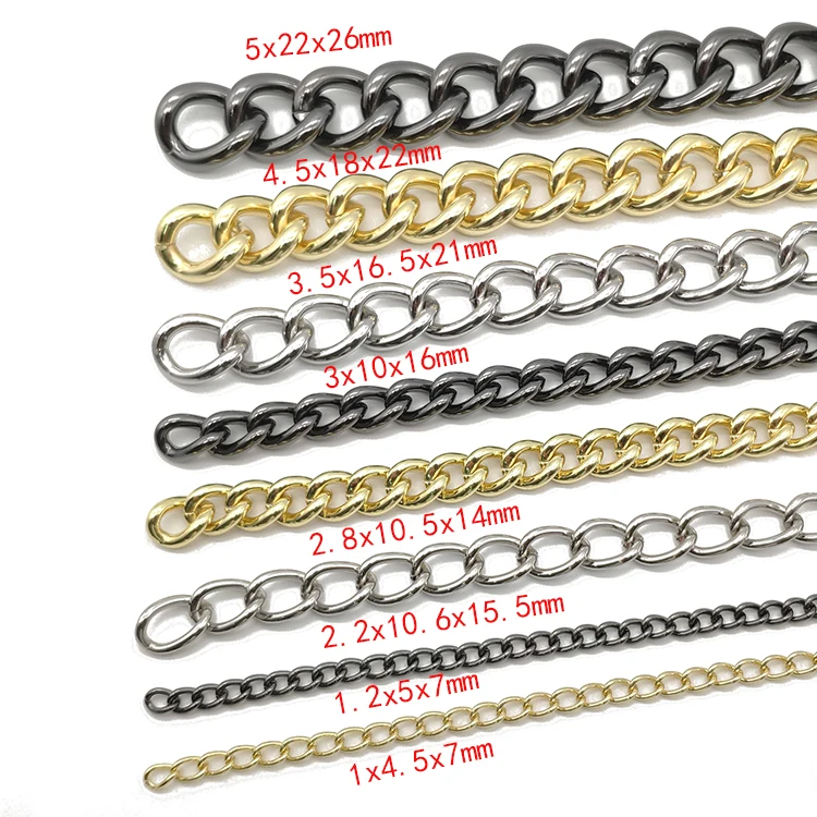 Bag Accessories Manufacturer 4.5mm Light Gold Custom Metal Bag Chain for Handbag