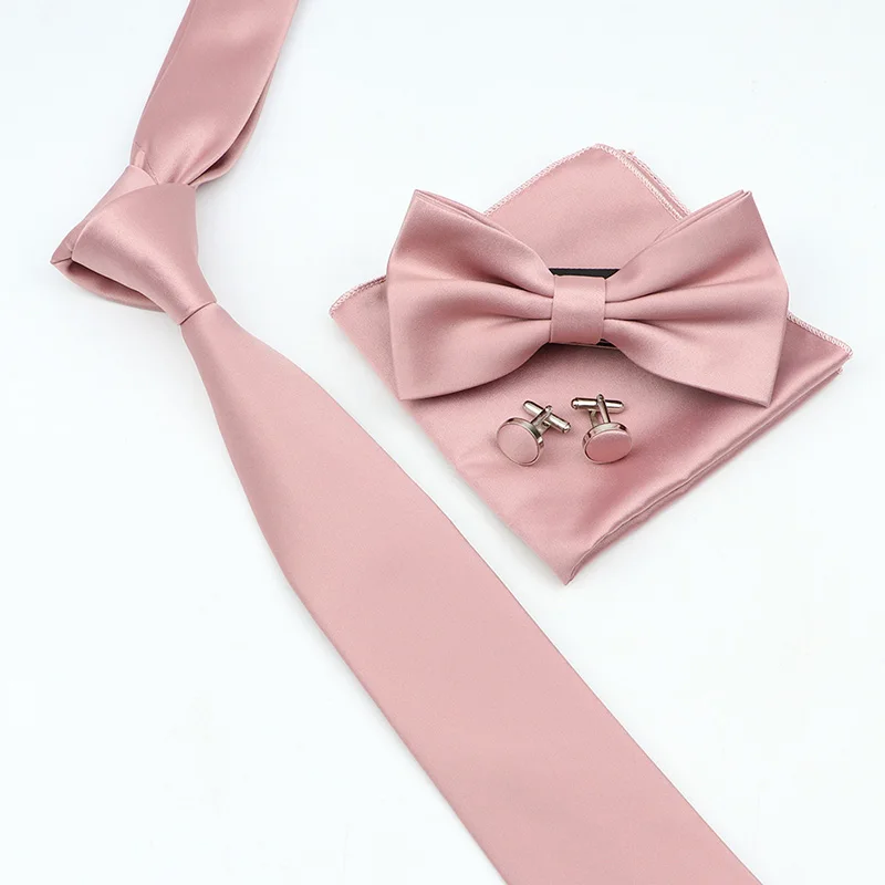 New Solid Color Fashion Bowties Groom Men Formal Colourful Cravat Male Marriage Accessories Design For Wedding Party Daily Wear