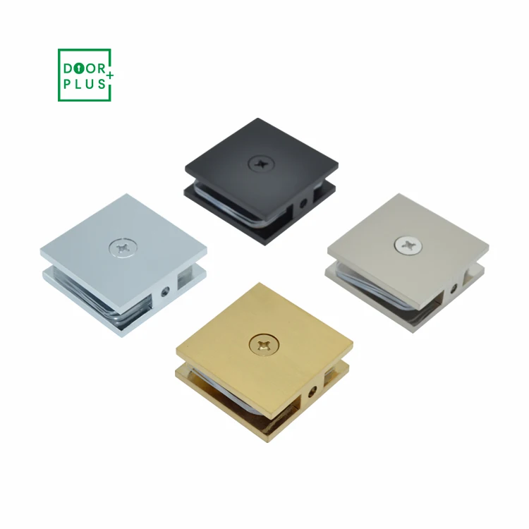 Doorplus Adjustable Brass Shower Glass Door Connector Clip Glass Door Hinge Glass Clamp