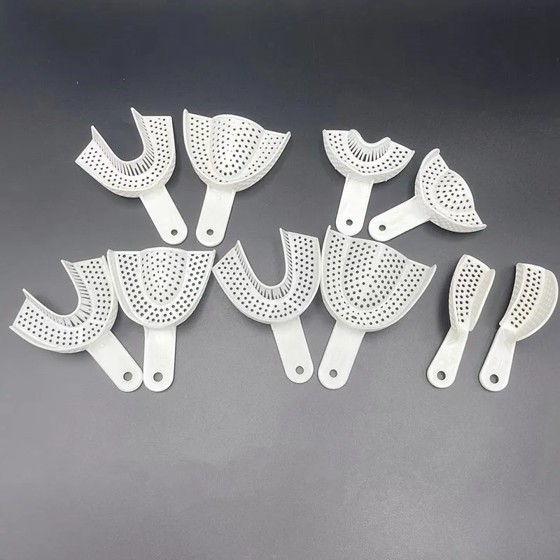 High quality hot sale food grade white disposable orthodontic impression dental tray plastic