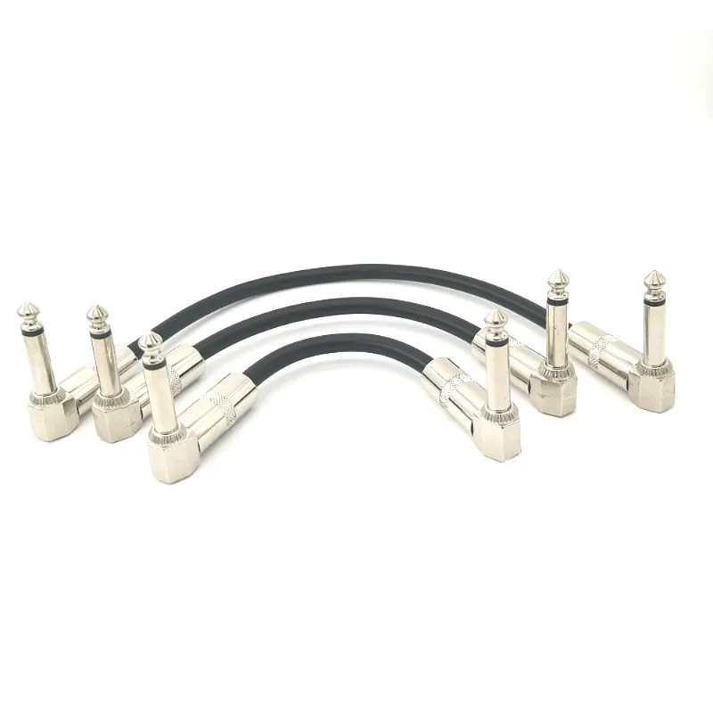 
6 Inch - Pedal, Effects, Patch, Instrument Guitar Patch Cable 1/4 Inch Right Angle guitar effect cable 