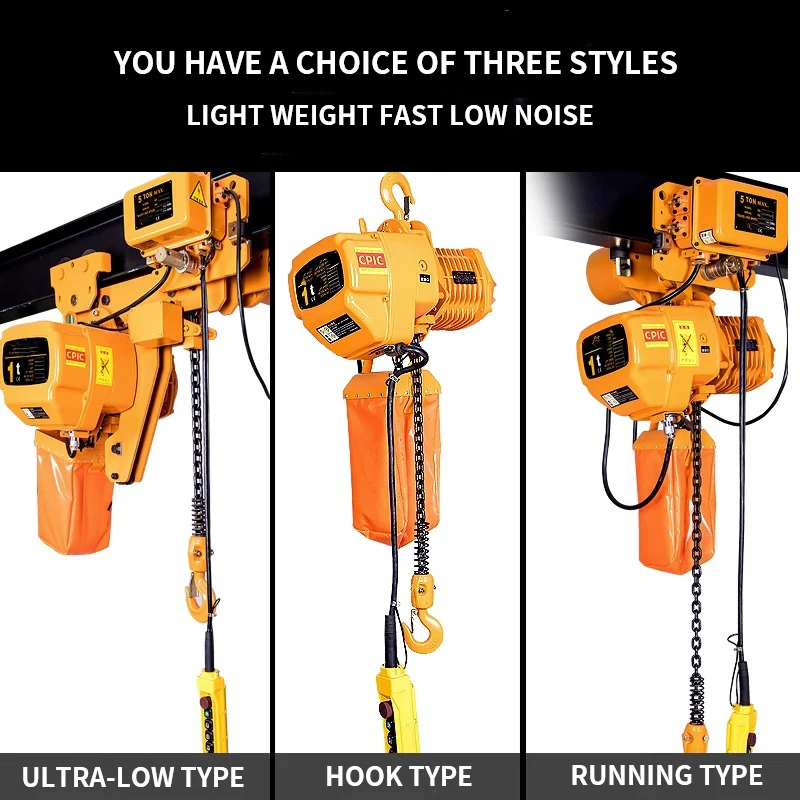 Chain pull lift with hook electric trolley ring chain block electric hoist