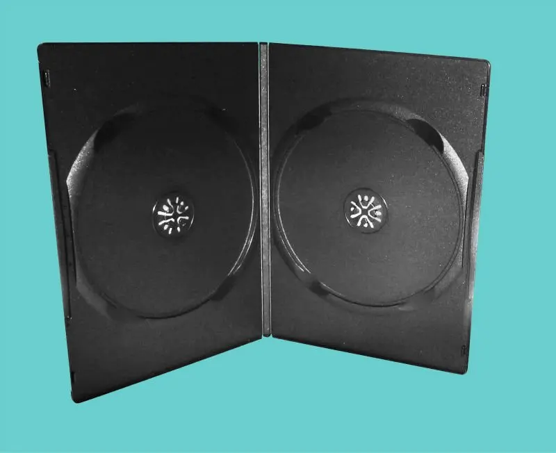 Оптовая продажа 7 мм двойной CD DVD чехол с индивидуальным логотипом Dvd Sim Чехол жесткий пластиковый Cd Чехлы для 2 дисков