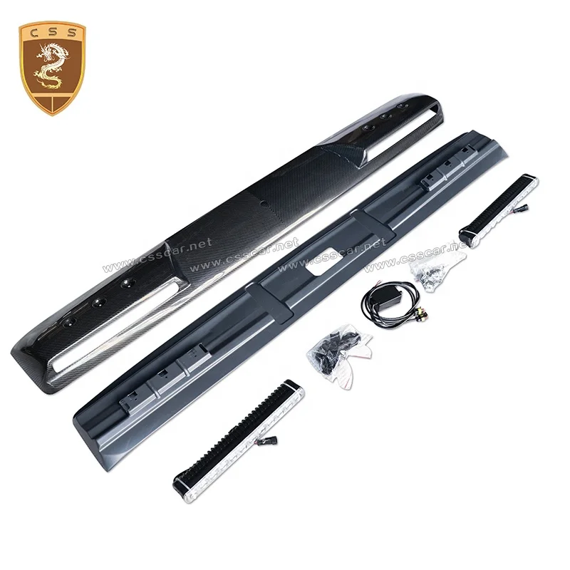  Upgrade B Style Carbon Fiber Front Roof Wing Spoiler With LED Light For Mercedes Bens G Class W464 G63