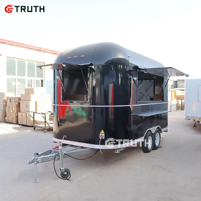 TRUTH mobile food carts Mobile Stainless Steel square outdoor concession pizza fryer griddle truck Bakery Food Truck