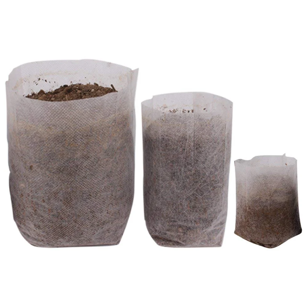 Large Plant Grow Bags Degradable Non-woven Plant Seedling Bags Fabric Pots For Seedling