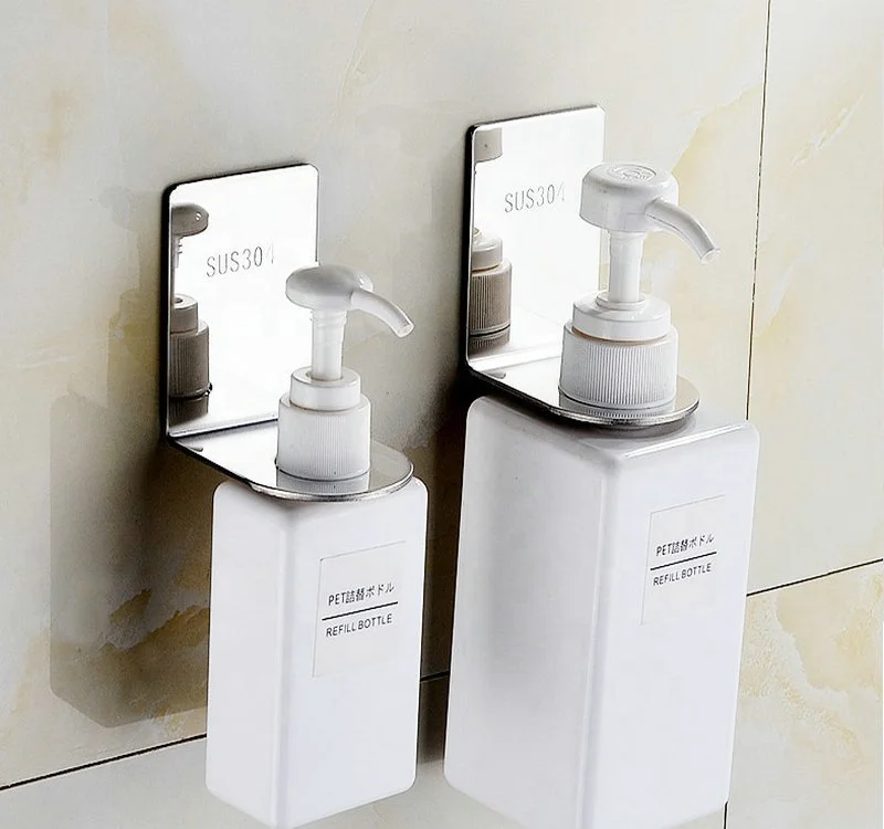 304 Stainless steel soap dispenser holder Liquid dispenser holder hand wash bottle holder for hotel bathroom spa