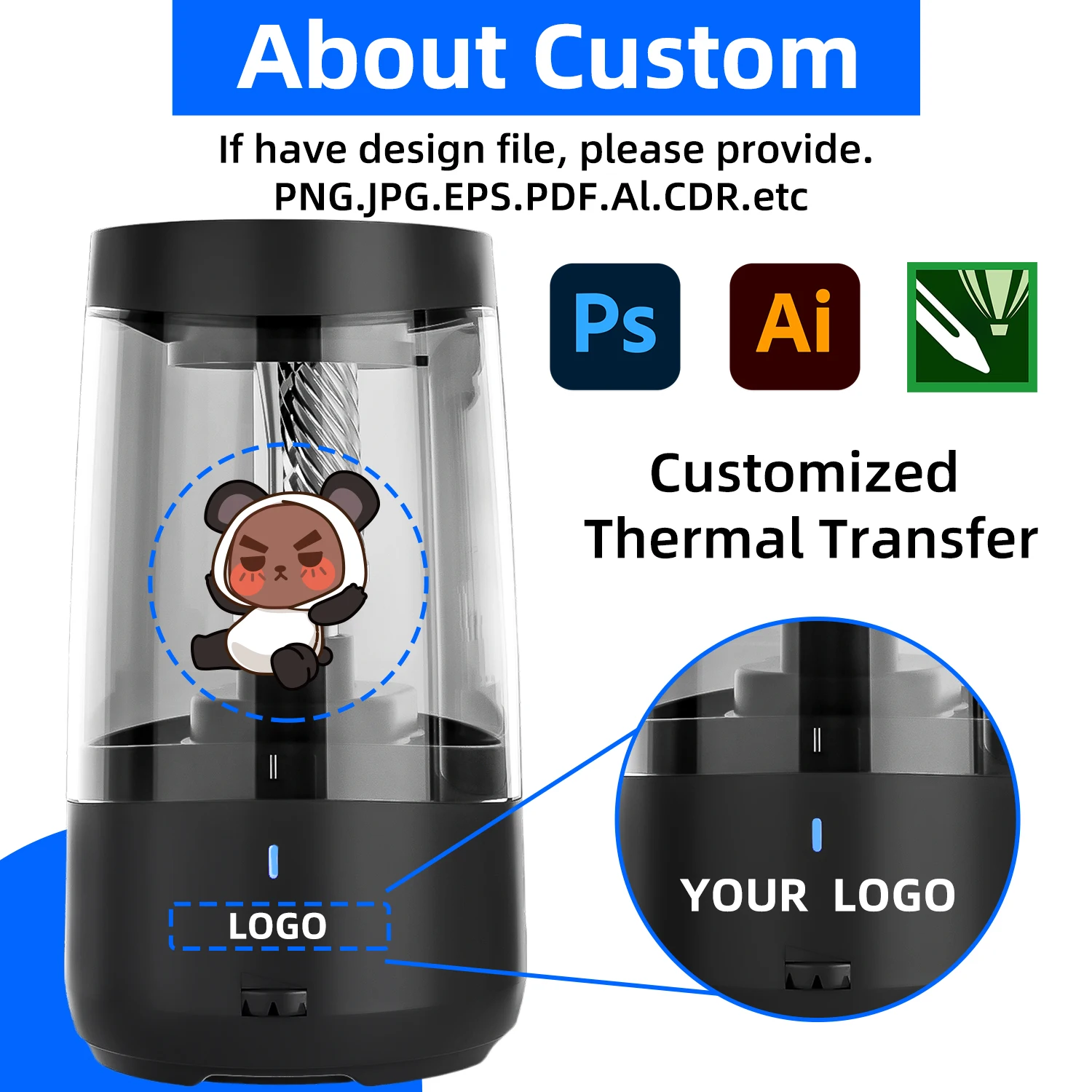 Zongmao Wholesale Electric pencil sharpener Custom Logo suitable charcoal graphite pencil Electric pencil sharpener for sketch
