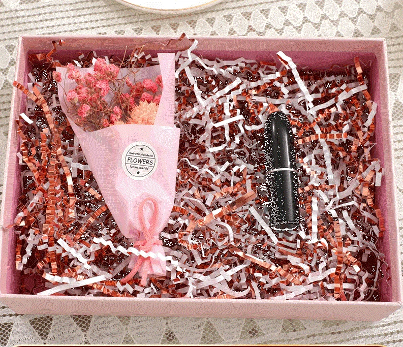 Diy Lafite Paper Grass Colorful Decorative Crinkle Cut Shredded Paper Gold Sliver Packing For Gift Package Box Filling