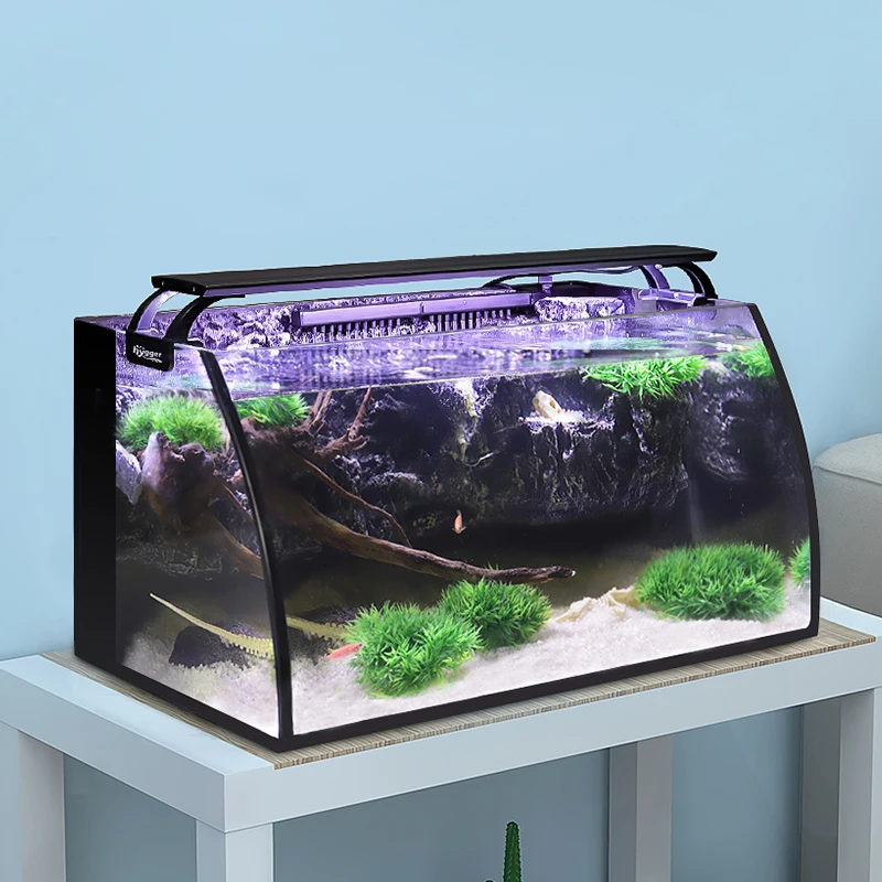 8 Gallon(30L) hygger Aquarium Fish Tank with Water Pump & LED Lamp