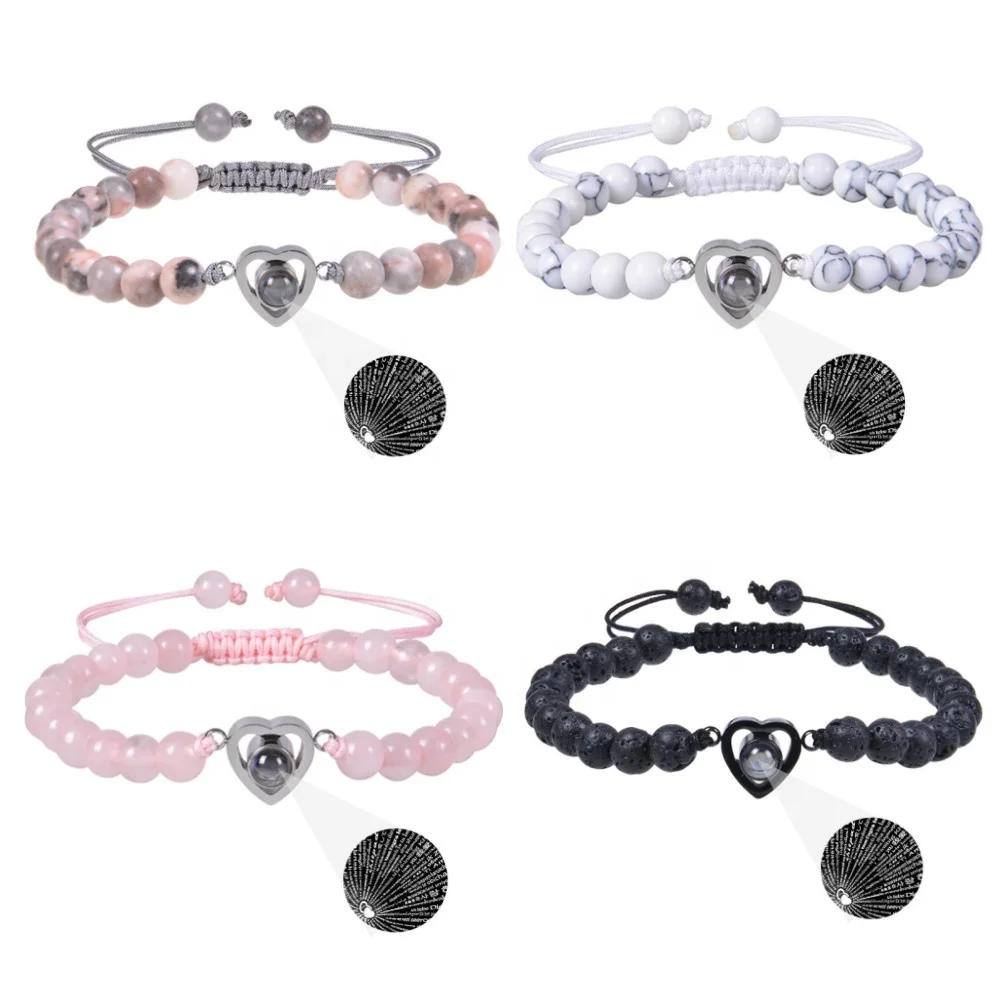 New Design 100 Languages Projection Bracelet Custom Personalized Photo Projection Bracelets