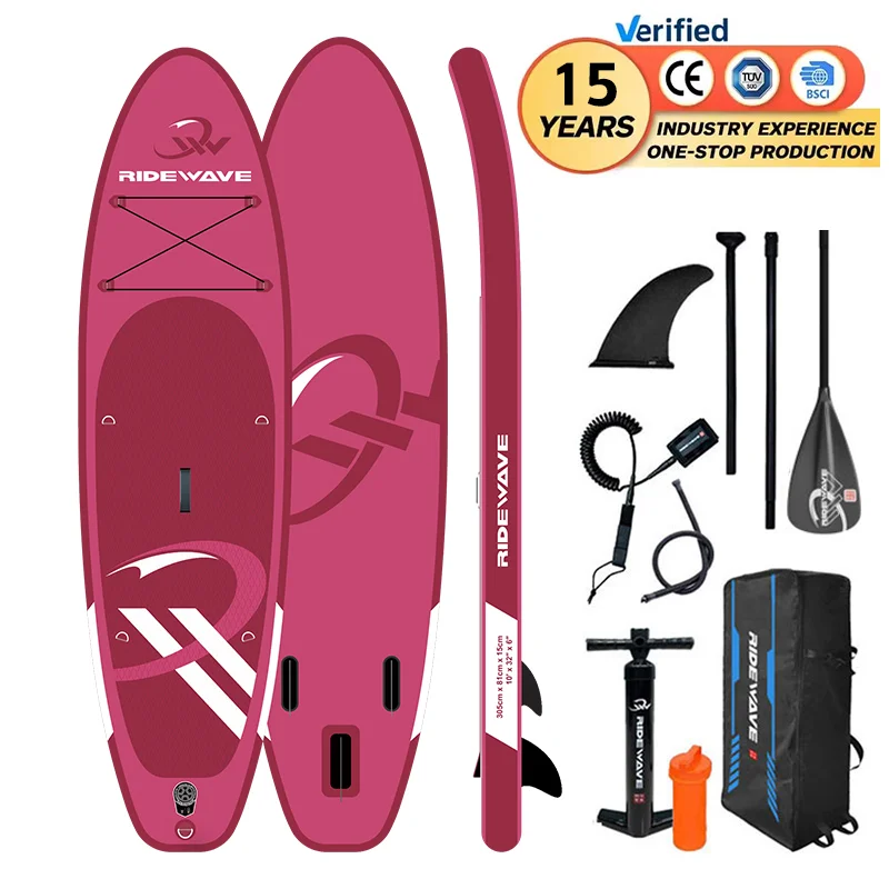 RIDEWAVE best rated inflatable surf sup standup wave boarding good blow up cool soft surfboard stand up fishing paddle boards