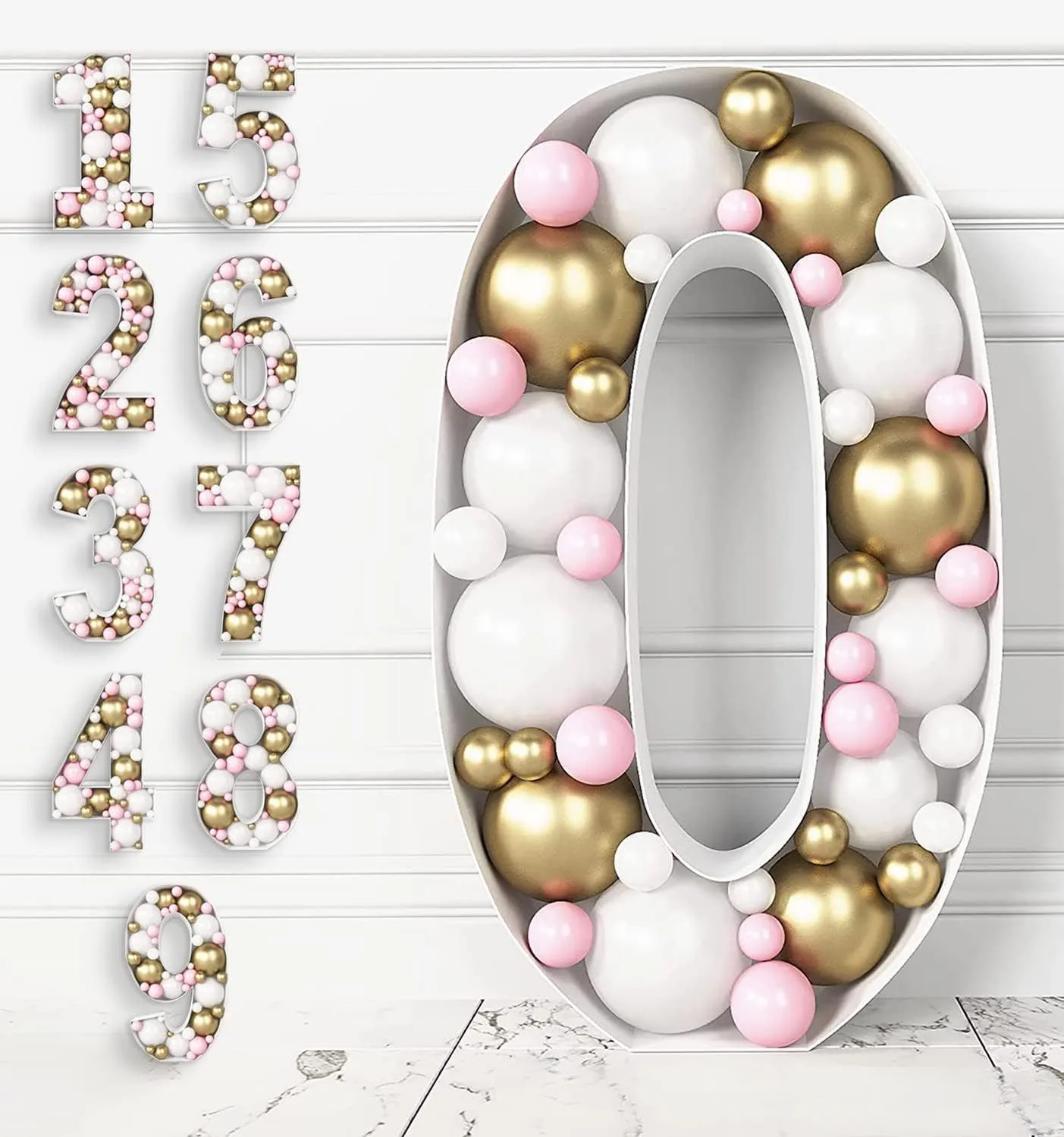 Stereoscopic digital KT board Mosaic digital balloon frame for birthday party