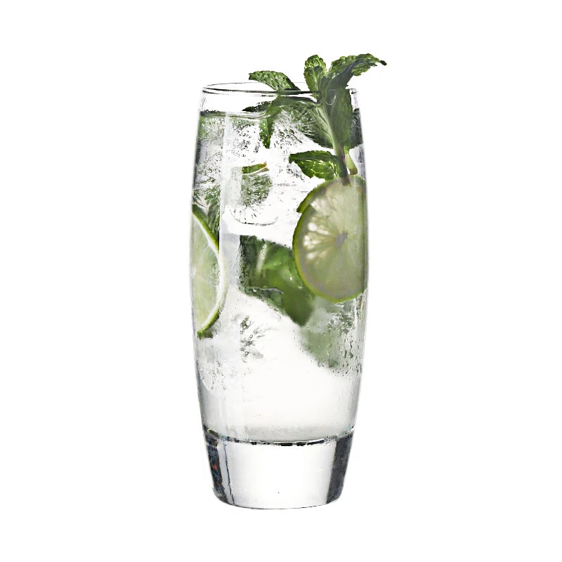 Clear 10oz Highball Glasses Cocktail Glass Tumbler for Mojito and Tom Collins