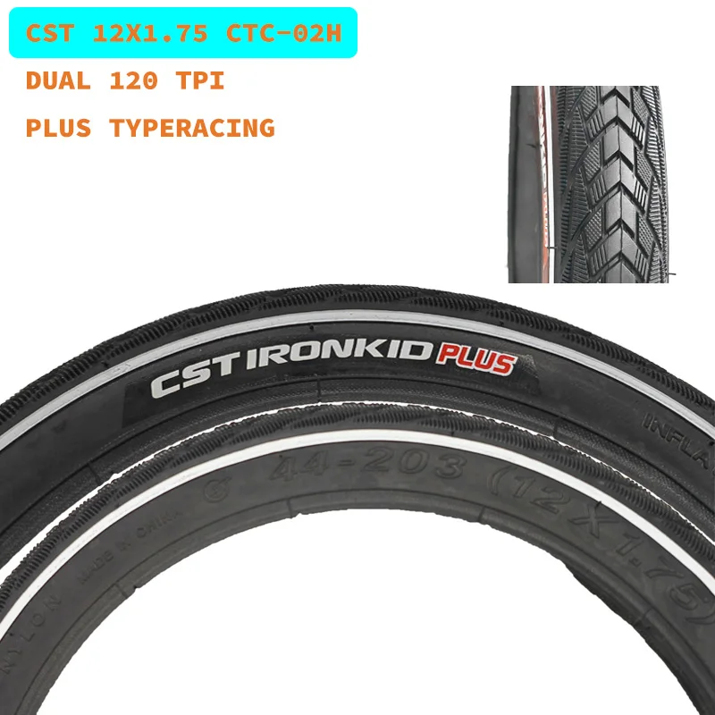 High quality C S  T 12 inch scooter tires   C S T iron kid plus CTC-02H 12x1.75 tires Straight and curved inner tubes