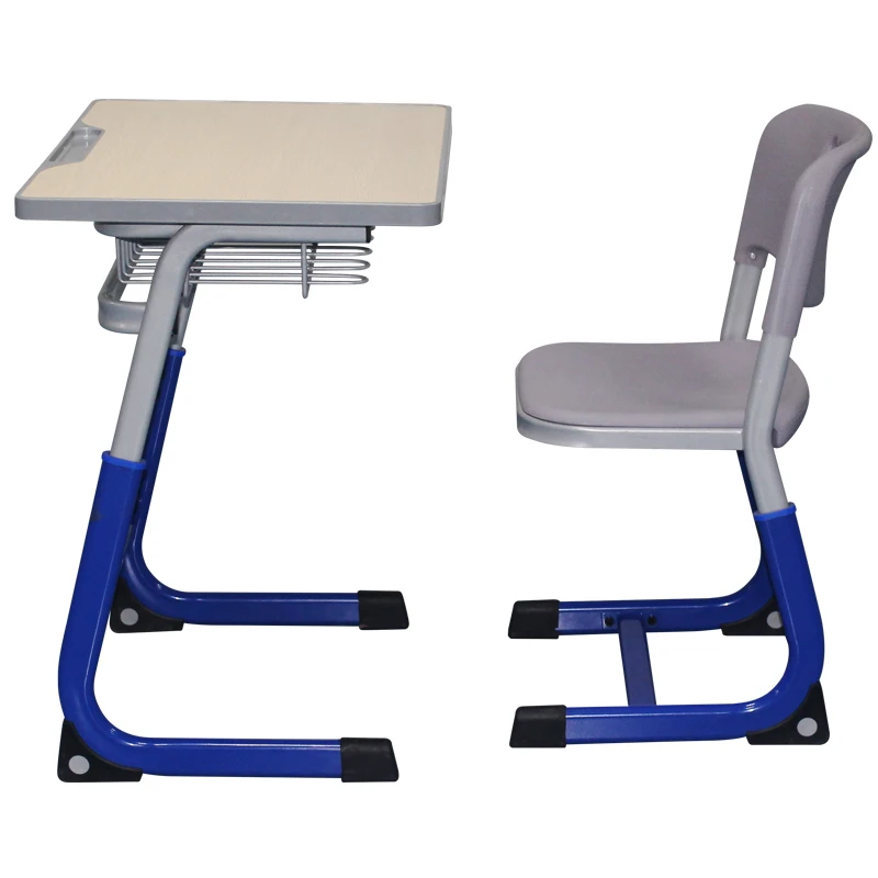 school chairs and tables set plastic material durable MDF top student desk school furniture suppliers