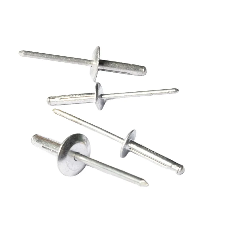 
 Blind Rivet Manufacturer Color Paint Plain Open End Type Dome Head Aluminium Steel Big Large Flange Blind Pop Rivet With Groove  