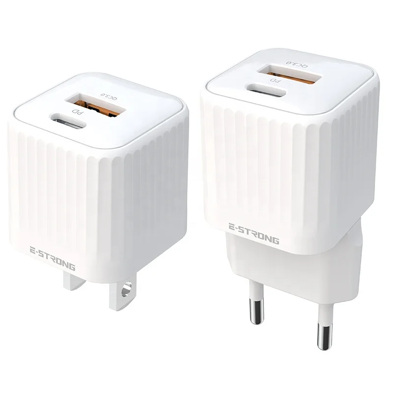 USB C Charger Block 20W High Power Dual Port Fast Charger Mini Size PD Adapter