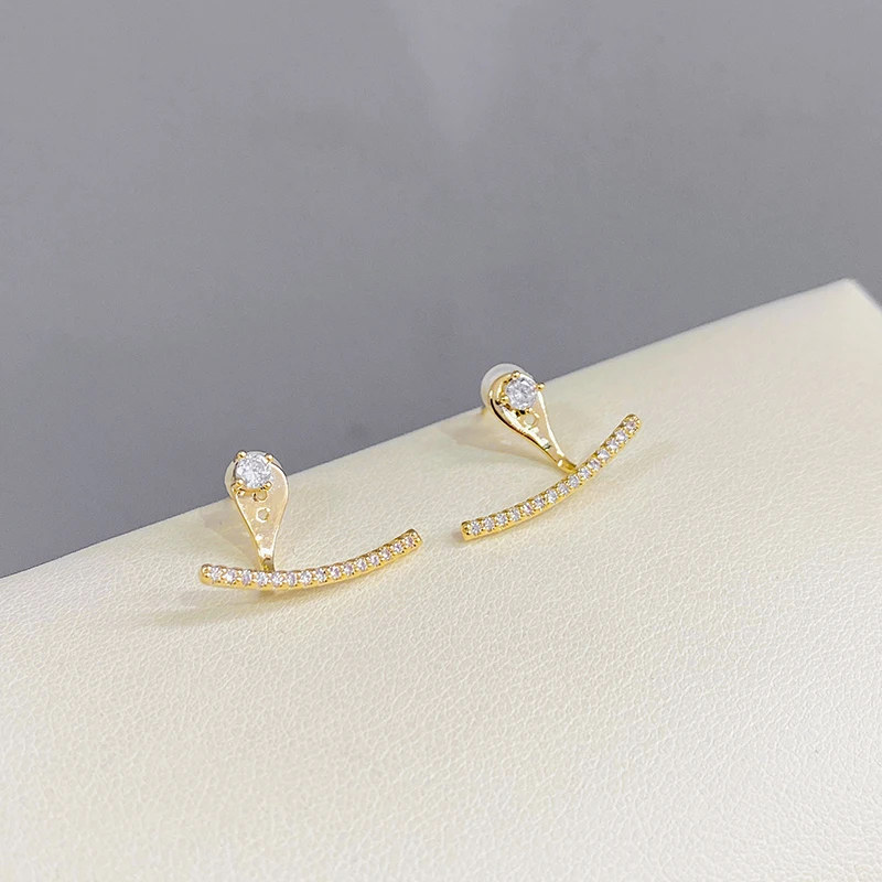  ED64350 Korean fashion gold plated women jewelry smile stud