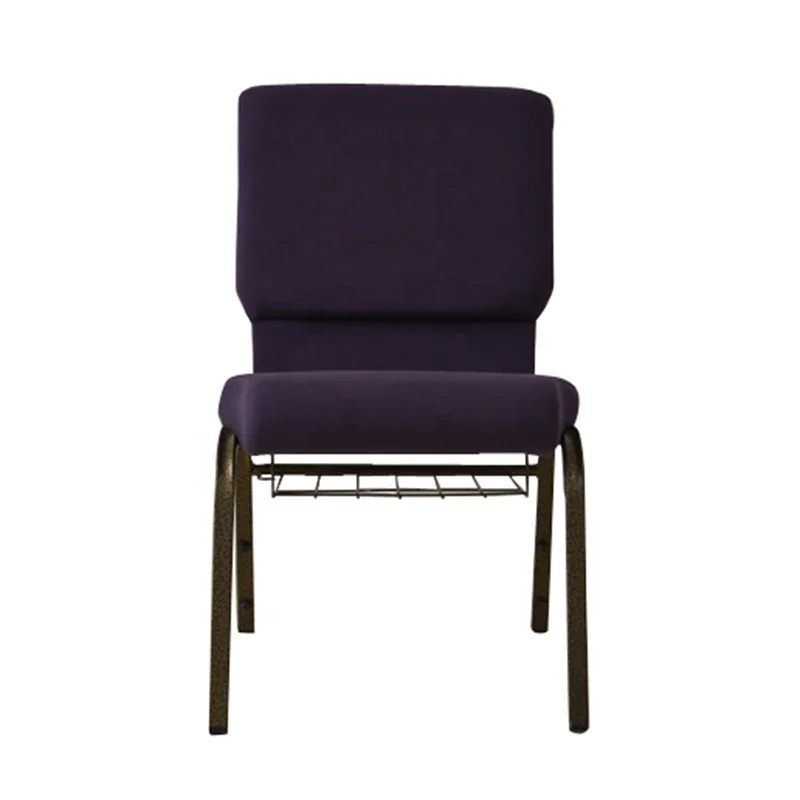 Comfortable fabric theater furniture Stacking 21inch Church Chair Cheap Metal Theater Chair for sale