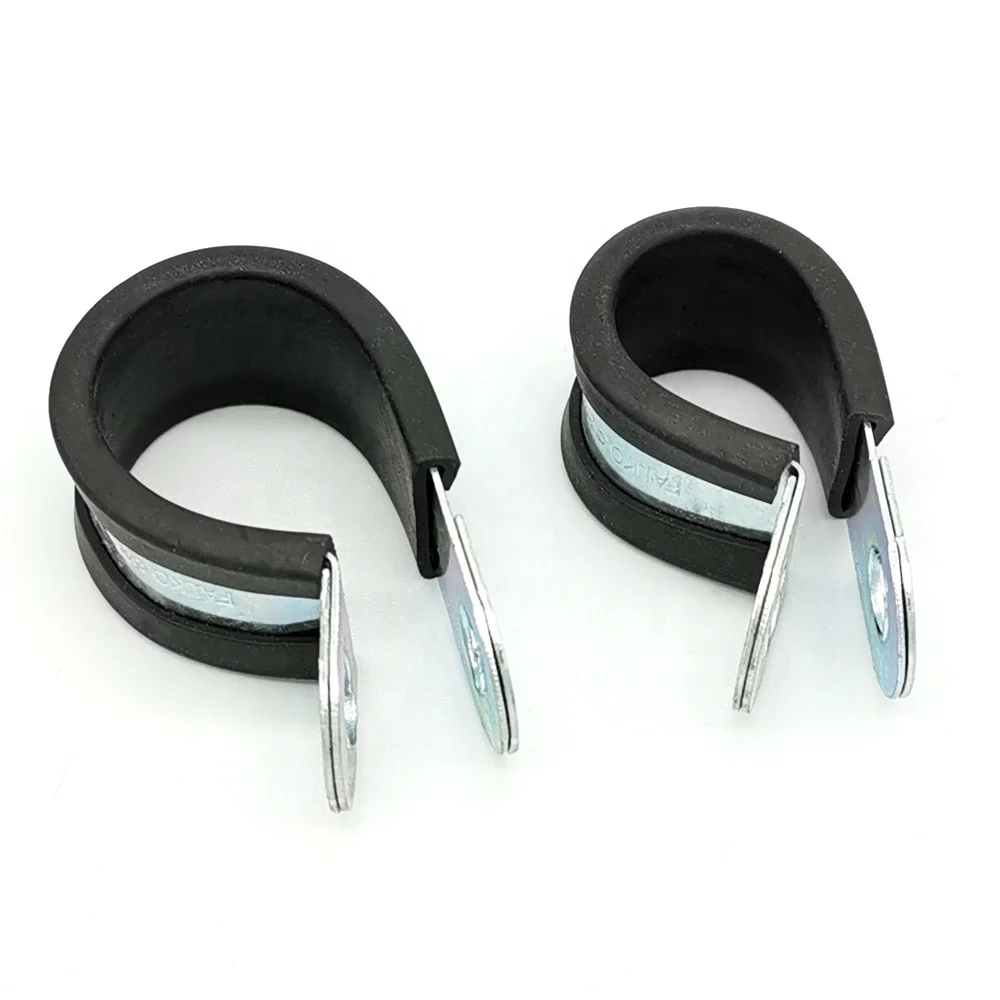 W6 Rubber Cushion R Clamp 20mm Reinforced P Hose Clamps Flexible P Pipe Clamps