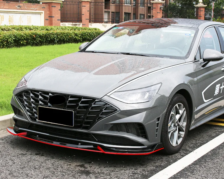 Automotive Parts 3PCS Style Front Lip For Hyundai SONATA Front Bumper Lip Splitter 2020-2022