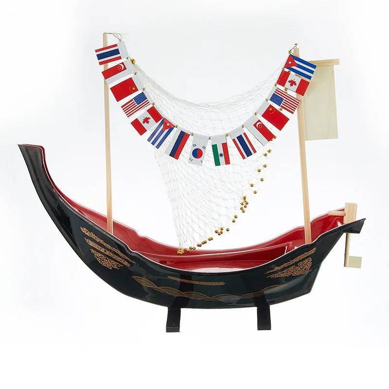 Bambus Wholesales High Quality Plastic Big Size Japanese Restaurant Sushi Boat Party Large ABS Sushi Boat For Sushi