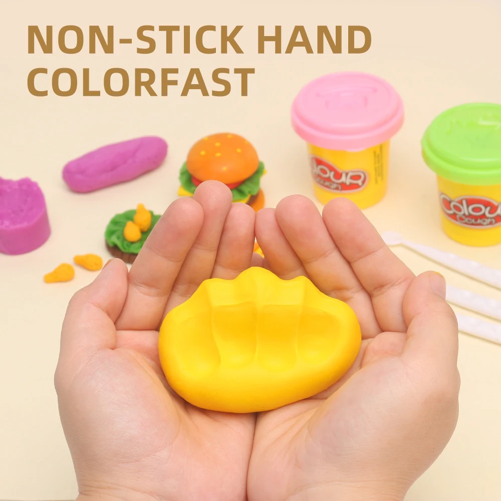 Hot Selling Educational Play Dough Toys 12 Colors Clay Set Kids Plasticine Modeling Kit
