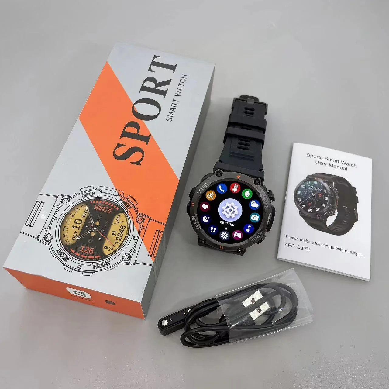 2023 New ARRIVAL Super Quality Smart watch Outdoor 1.39 inch blood pressure heart rate android BT call music fitness smartwatch