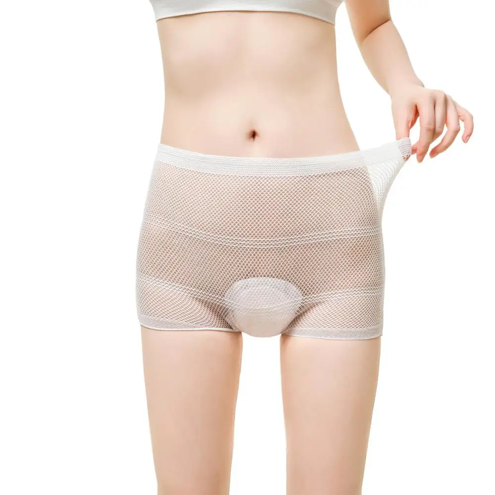 Plus size knitted disposable incontinence pants mesh underwear for men and women