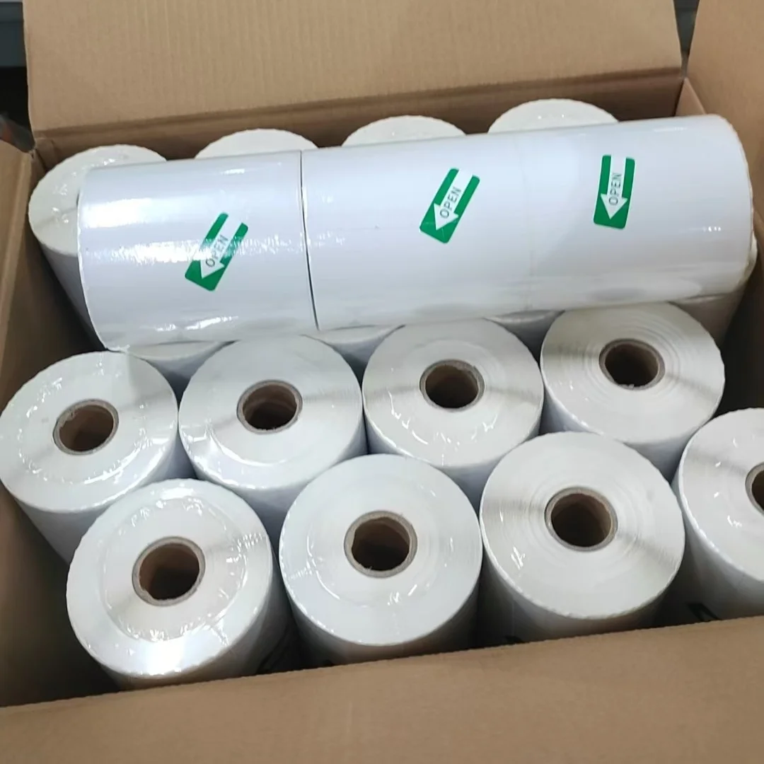 Time-limited address label ECO thermal label paper hot melt glue 38*25mm 2 mm gap labels roll