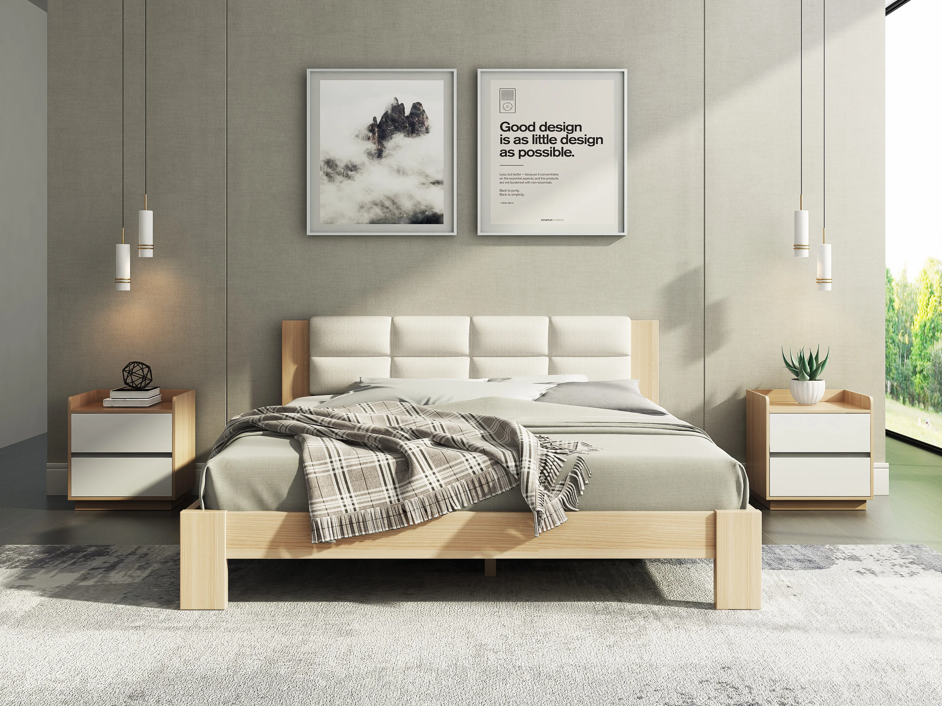 Japanese Low Platform Storage Bedroom Furniture With Good Price