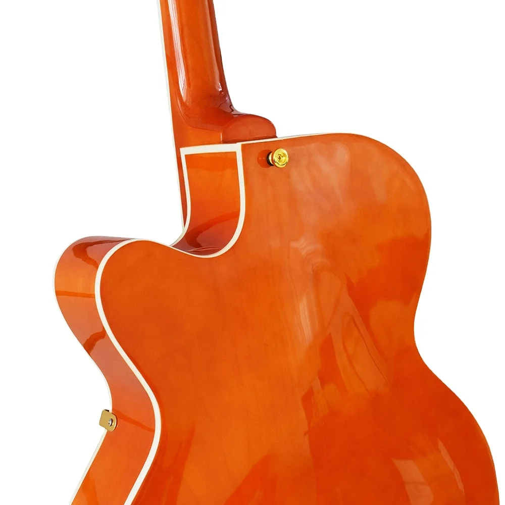 Newest Fashion semi acoustic guitar with Bigsby Bridge Gold Vintage
