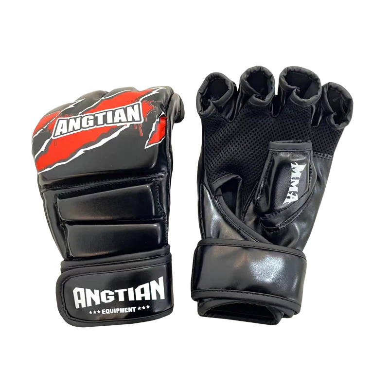 Angtian Factory Wholesale Leather UFC Training MMA Gloves