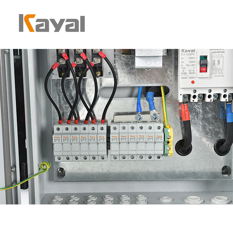 KAYAL Combiner Box 2 In 2 Out 3 Phase 1500V DC 6 String PV Combiner Box Solar Panel Pv Junction Box Combiner