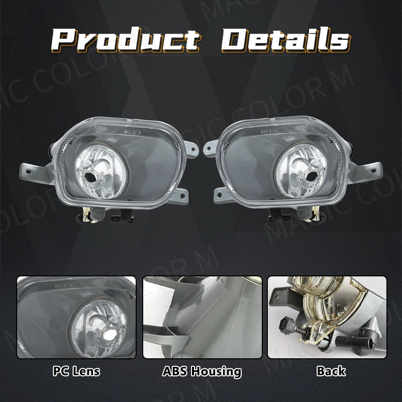 Car Fog Lamps For VOLVO XC90 2002-2013 Headlight Driving Lights Without Bulb Left Right Side Waterproof Auto Accessories 12V