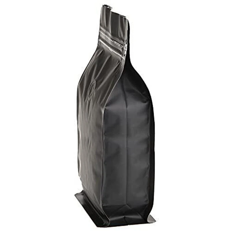 Reusable Aluminum Foil Pouches Stand-Up Square Bottom Ziplock Coffee Bean Storage for Food Use