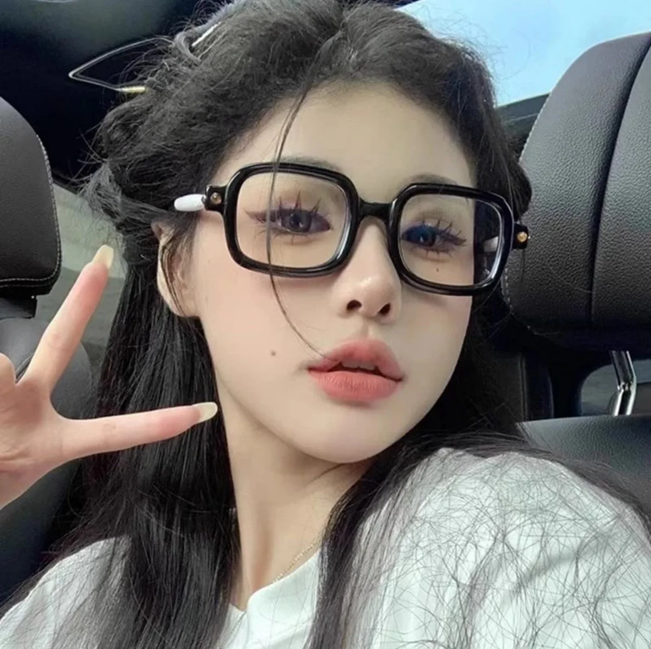 German niche personality high number thick edged glasses frame trendy men and women can be matched with myopia anti blue light