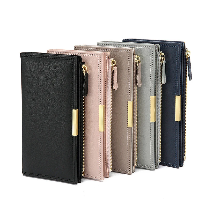 New Arrival Portable Fashion PU leather Daily and Travel Style Women Wallet with Card Holder 19.5*10CM